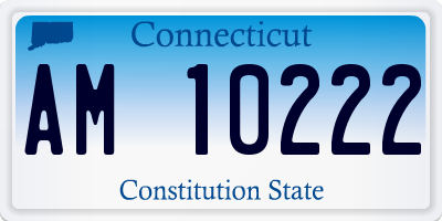 CT license plate AM10222