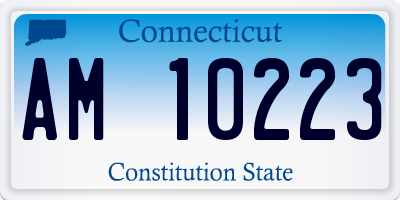 CT license plate AM10223