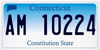 CT license plate AM10224