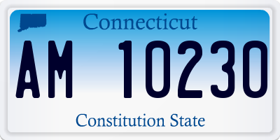 CT license plate AM10230