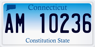CT license plate AM10236