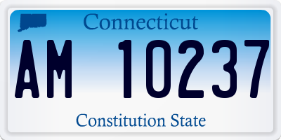 CT license plate AM10237