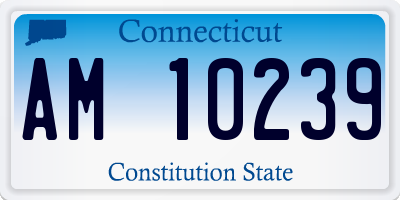 CT license plate AM10239