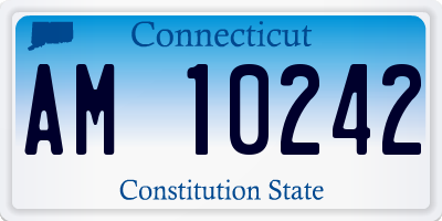 CT license plate AM10242