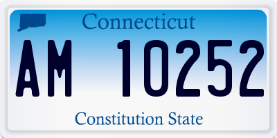 CT license plate AM10252