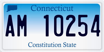 CT license plate AM10254