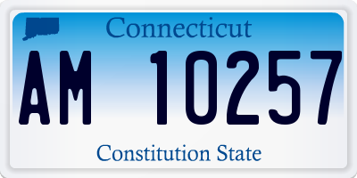 CT license plate AM10257
