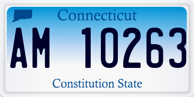 CT license plate AM10263