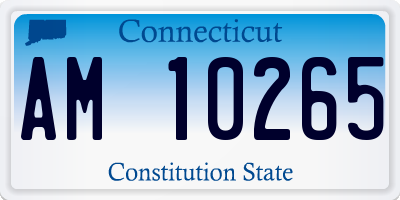 CT license plate AM10265