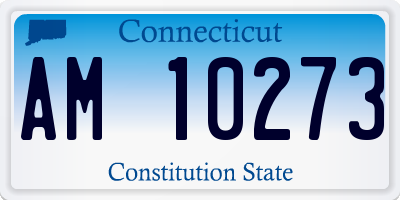 CT license plate AM10273