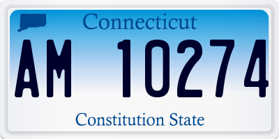 CT license plate AM10274
