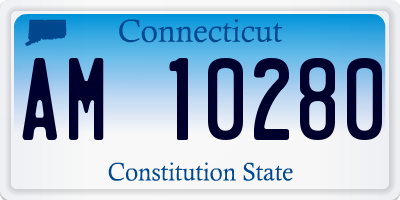 CT license plate AM10280