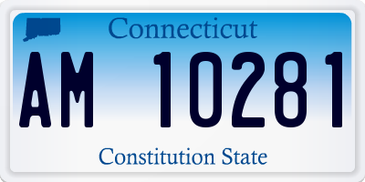 CT license plate AM10281