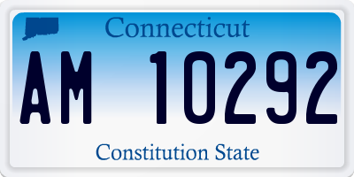 CT license plate AM10292