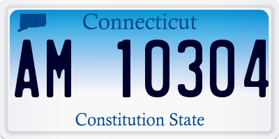 CT license plate AM10304