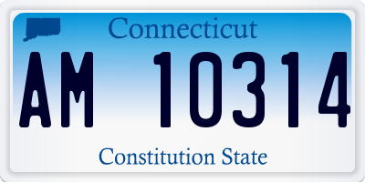 CT license plate AM10314