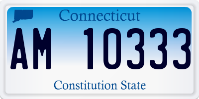 CT license plate AM10333