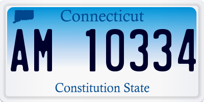 CT license plate AM10334