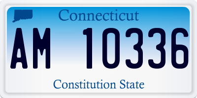 CT license plate AM10336