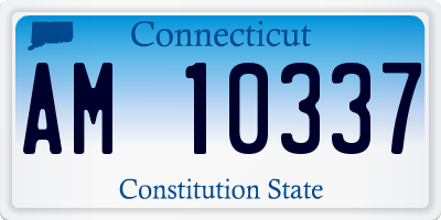CT license plate AM10337