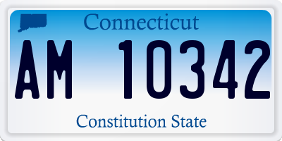 CT license plate AM10342