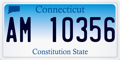 CT license plate AM10356