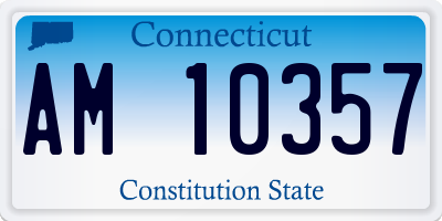 CT license plate AM10357