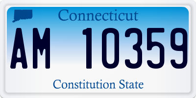 CT license plate AM10359