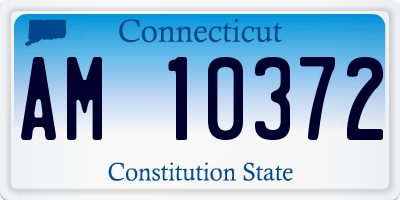 CT license plate AM10372