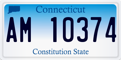 CT license plate AM10374