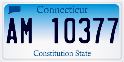 CT license plate AM10377