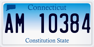 CT license plate AM10384