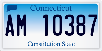 CT license plate AM10387