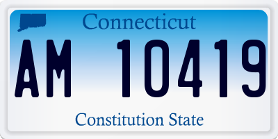 CT license plate AM10419