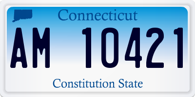CT license plate AM10421
