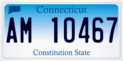 CT license plate AM10467