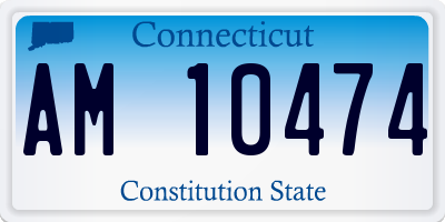 CT license plate AM10474
