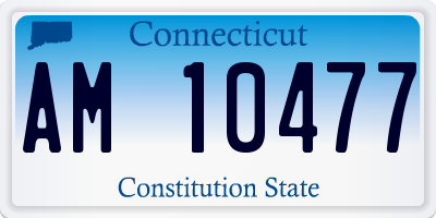 CT license plate AM10477