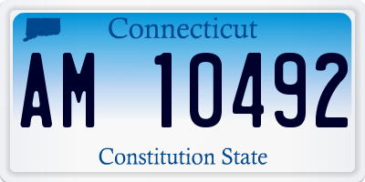 CT license plate AM10492