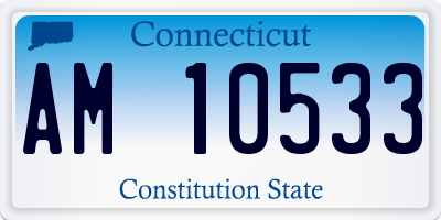 CT license plate AM10533