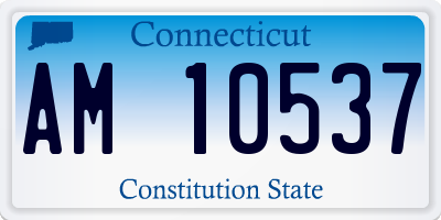 CT license plate AM10537