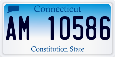 CT license plate AM10586