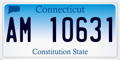 CT license plate AM10631