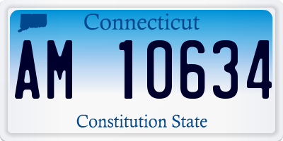 CT license plate AM10634