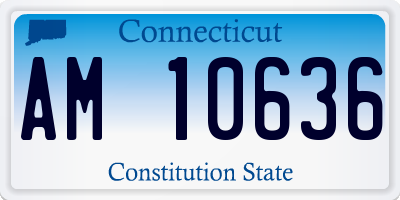 CT license plate AM10636