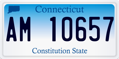 CT license plate AM10657