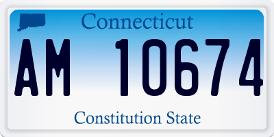 CT license plate AM10674
