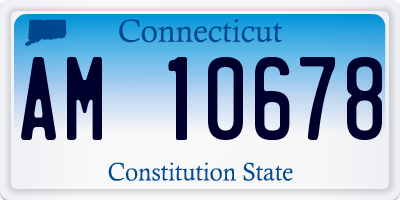 CT license plate AM10678