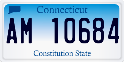 CT license plate AM10684