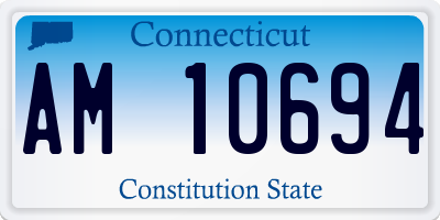 CT license plate AM10694